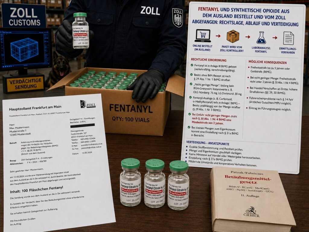 Fentanyl Zoll Kontrolle – sichergestellte Fentanylpflaster beim Hauptzollamt